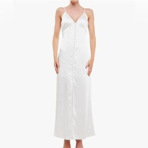 White satin dress for date night!